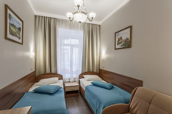 Отель Чехов. Двухместный номер с двумя кроватями. Москва.